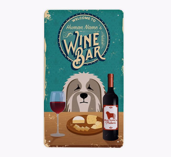 Wine Bar: Personalized {breedFullName} Metal Sign